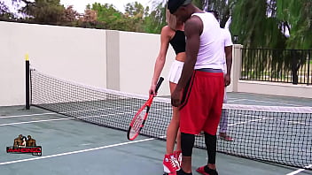 Boogie blonde slut dp'd and creampied by her bbc trainer and his bbc homie