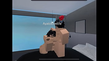She strokes my cock on roblox