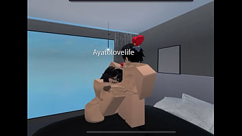 She strokes my cock on roblox