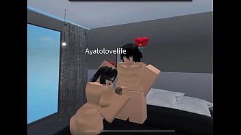 She strokes my cock on roblox