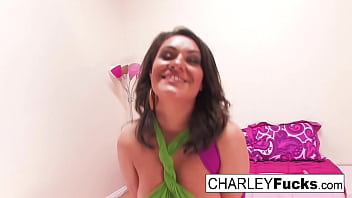 Big boobed babe masturbates