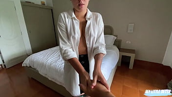 Sluty blonde rides on the dick and gets a huge facial