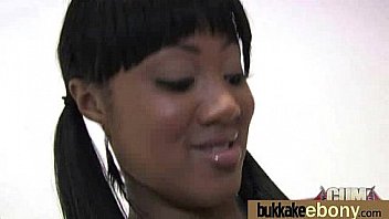 Ebony Babe Sucks Too Many White Cocks 5 thumbnail