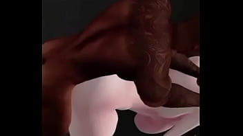 Negro disfrutando de un culo blanco rico