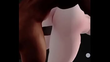 Negro disfrutando de un culo blanco rico