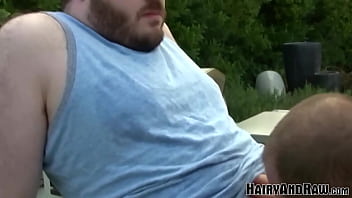 Older Gay Hole Spread Wide By Hairy Cub thumbnail