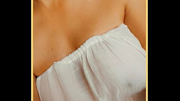 Milf white shirt boob flash