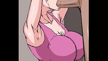 Una mujer animada goza de una gran polla