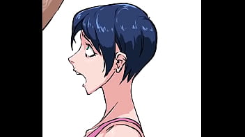 Una mujer animada goza de una gran polla