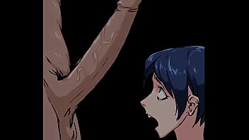 Una mujer animada goza de una gran polla