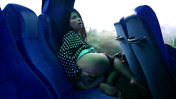 Hot mom seduces stranger on public bus