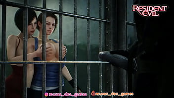 Modelos 3d dos games vendo vilão se masturbar