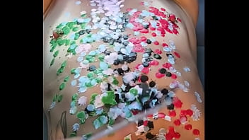 Veronna lambuzada de cera quente e provocando na hora de tirar