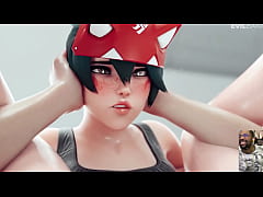 Play MP4 - Cute Tight Bald Ass Pussy Kiriko Getting Anal Fucked&comma; Cute Preggers Mercy Wants More Cum