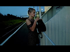 Play MP4 - The puzzled cutie was waiting for the train and got a hot cock and a big creampie in public