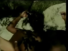 Play MP4 - Lustful dark-skinned chick fucks with a muscular dude in different positions in the garden on the grass and gets bright orgasms