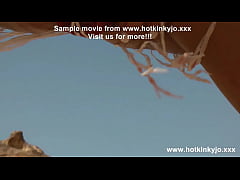 Play MP4 - Hotkinkyjo fuck her ass with red dragon dildo at the beach and anal prolapse