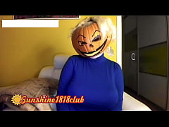 Play MP4 - Happy Halloween pervs&excl; Big boobs pumpkin  cam recorded 10 31