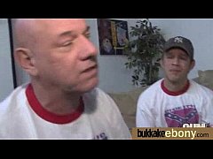 Play MP4 - First time ebony with a group of white dicks 10