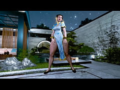 Play MP4 - Thick enticing Chun Li poses solo in a revealing dress without panties