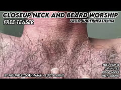Play MP4 - Closeup Neck and Beard Worship From Underneath Him