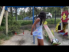 Play MP4 - Teen girl swings and pisses in public