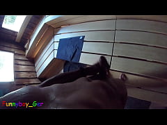 Play MP4 - Sweaty wanking in a hot public sauna and the risk of getting caught