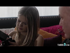 Play MP4 - Stepdad protecting his blonde teen stepdaughters Coco Lovelock innocence