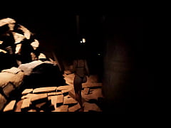 Play MP4 - An awakened statue in a tomb destroys Lara Croft's ass and pussy&period; 3D Animated