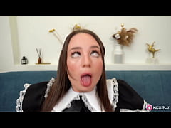 Play MP4 - Sexy in maid uniform Pretty Mary had hard sex with with guy&period;