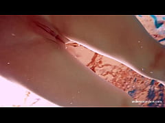 Play MP4 - Adorable brunette teen swimming naked