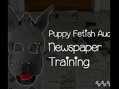 Play MP4 - Puppy Fetish Newspaper Training