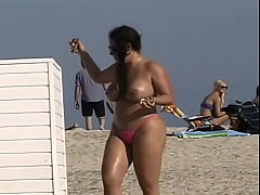 Play MP4 - Exhibitionist Wife 19 - Anjelica teasing random voyeurs at a public beach by flashing her shaved cunt&excl;