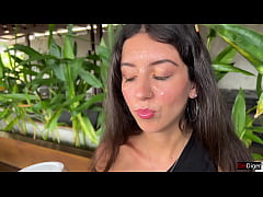 Play MP4 - Blowjob in a Public Toilet Starbucks and Cumwalk - She drinks coffee with cum on face among people