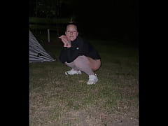 Play MP4 - Outdoor Flashing and Teasing WET Pussy BIG Dick and a campfire