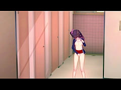 Play MP4 - Hentai girl masturbating in the school's bathroom