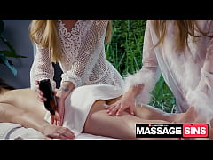 Play MP4 - Deep Tissue Massage&excl; Nancy A&comma; Hailey Sanders&comma; Tiffany Tatum for MassageSins