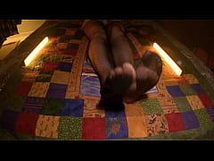 Play MP4 - Sensual Soles&colon; Perfect Feet Peek through Fishnet Pantyhose