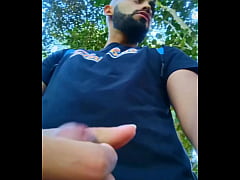 Play MP4 - Big uncut cock latino jerking outdoors in the woods and eating his tasty cum careful not to get caught&period; What do you do if you find me like this&quest;