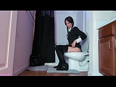 Play MP4 - Wednesday Addams in Pantyhose Peeing &lbrack;Voyeur&rsqb; Sage Edritch
