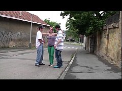 Play MP4 - Street sex teen threesome with a blonde teen hottie Alexis Crystal and 2 guys