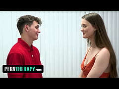 Play MP4 - Innocent Skinny StepSister Gets Nailed By Her StepBro In The Therapist Office While She Watches Them