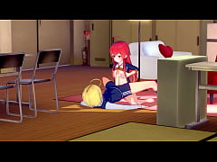 Play MP4 - Femdom hentai girl dominating a friend