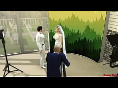 Play MP4 - Hermosa mujer Reci&eacute;n Casada En Vestido de Novia Follada en Sesi&oacute;n de Fotos al Lado de Su Marido Cornudo Netorare Esposa transforma da en una puta