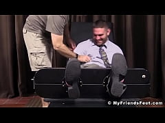 Play MP4 - Handsome businessman in suit bound and tickled on yummy feet