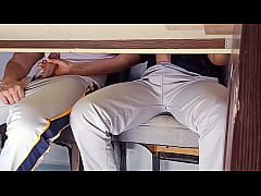 Play MP4 - Forbidden Passion&colon; Hot Student Teasing and Touching Under the Table