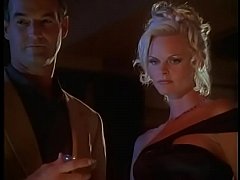 Play MP4 - Two hot blondes have sex with two hot studs in dim lit room then share cumshots