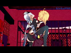 Play MP4 - Noelle and Shenhe and Aether intense sex&period; - Genshin Impact Hentai