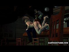 Play MP4 - Sexy 3D cartoon cowgirl babe spanked and toyed