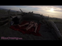 Play MP4 - Strangers caught my wife touching and masturbating my cock on a public nude beach with cumshot - MissCreamy